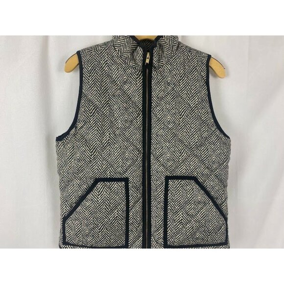 J Crew Excursion Puffer Down Herringbone Vest Women's Small. - Picture 4 of 11